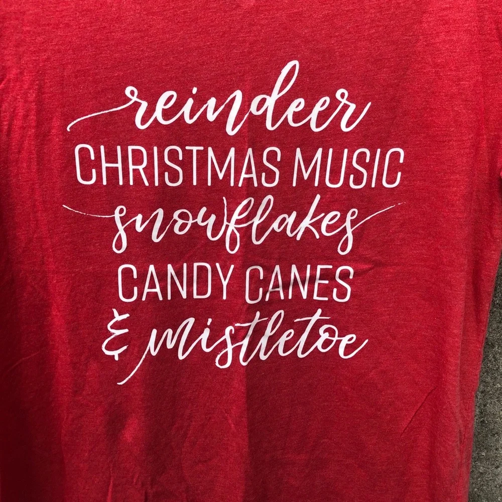 Christmas Themed V-Neck Shirt - Picture 2 of 6